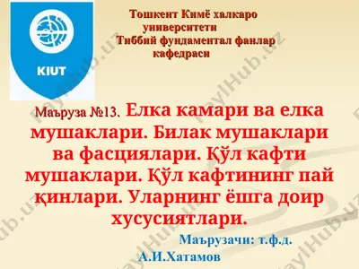 қўл мушаклари — PPT