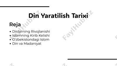 din yaratilish tarixi — PDF