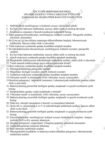 o'raliq nazorat uchun savollar ro'yxati — DOCX