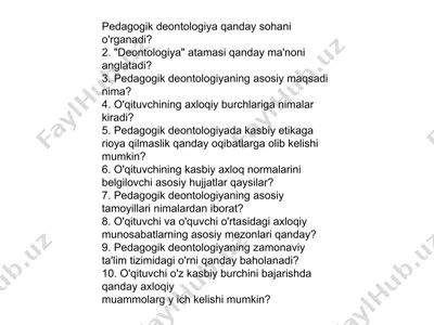 pedagogik deontologiya — PPTX