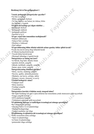 boshlang‘ich ta’lim pedagogikasi 1 — DOCX