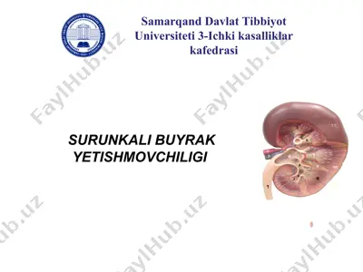 surunkali buyrakyetishmovchiligi — PPT