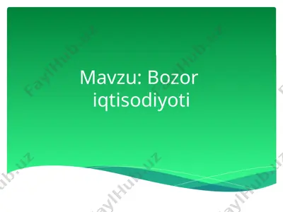 bozoriqtisodiyoti — PPTX