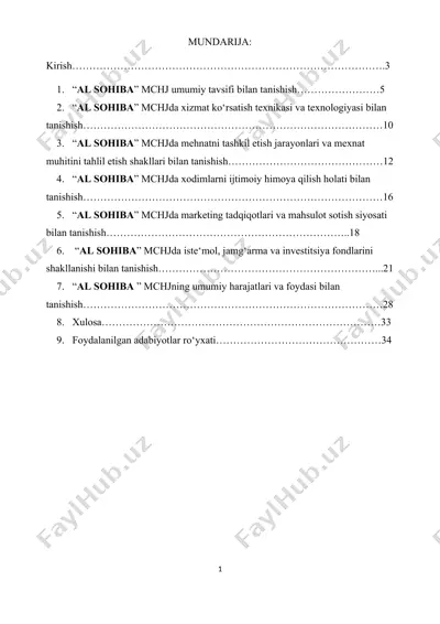 al sohiba mchj amaliyot hisoboti — DOCX