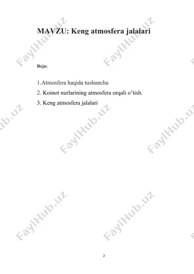 atmosfera tavsifi — DOCX