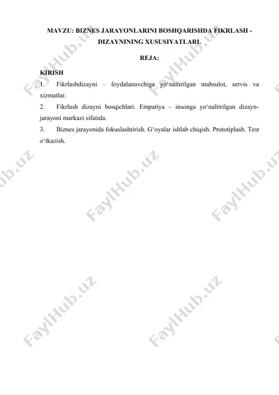 fikrlash dizayni — DOCX