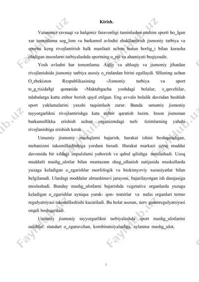 jismoniy tarbiya va sportning ahamiyati — DOCX