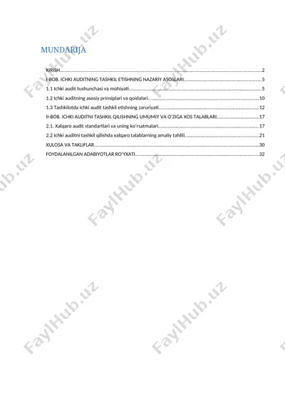 ichki auditning nazariy asoslari — DOCX