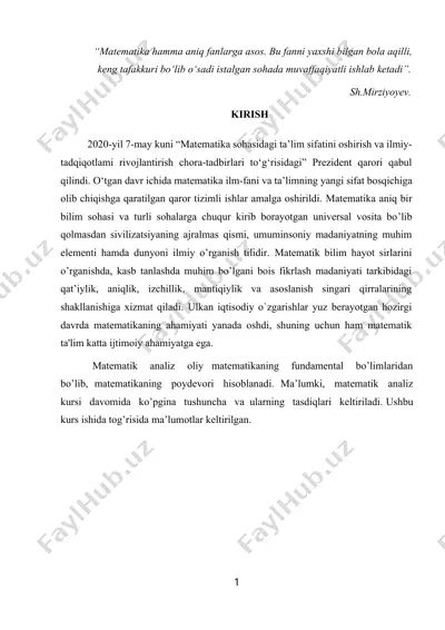 matematika ta'limi — DOCX