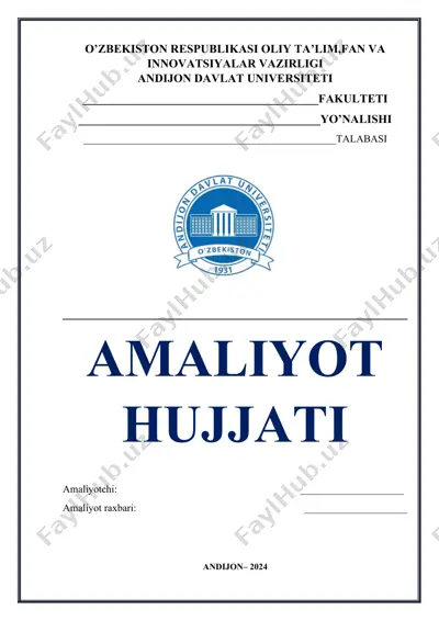 amaliyot hujjati — DOCX