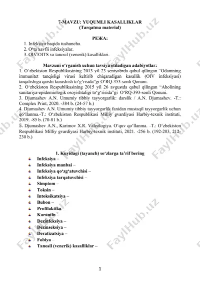 yuqumli kasalliklar — DOC