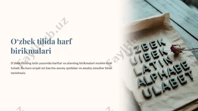 o'zbek tilida harf birikmalari — PPTX