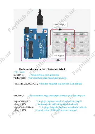 arduino dasturlash tili dasturi — DOCX