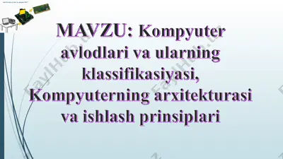 ram xotirani aniqlash — PPT