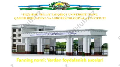 yerdan foydalanish asoslari — PPTX