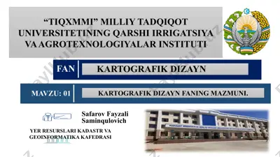 kartografik dizayn faning mazmuni — PPTX