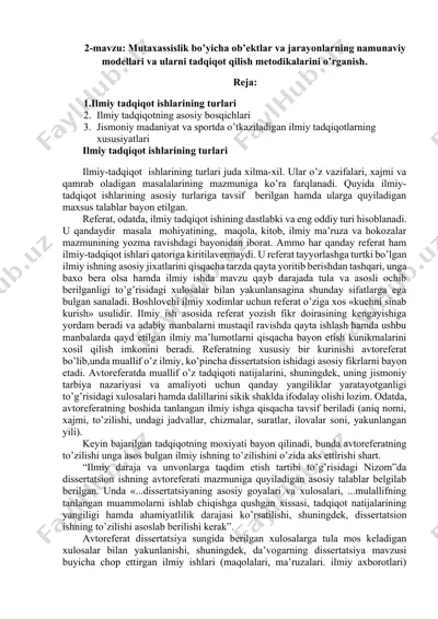 ilmiy tadqiqotlar — DOCX