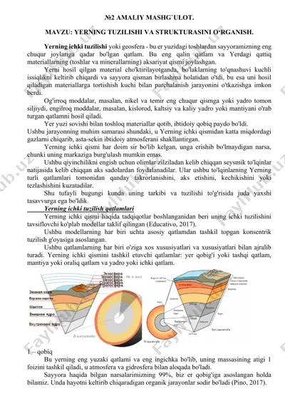 yerning tuzilishi va strukturasi — DOCX