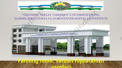 yerdan foydalanish asoslari — PPTX