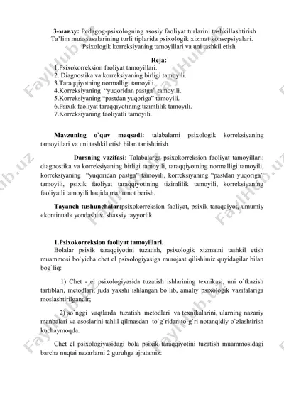 psixologik korreksiya — DOCX