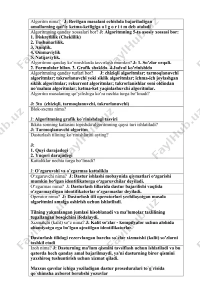 algoritm nima? — DOCX