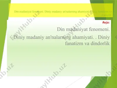 din madaniyat fenomeni — PPTX
