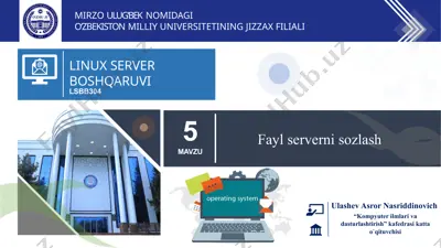 linux server boshqaruvchi — PPTX