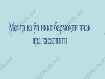 meъda va ўn ikki barmoqli ichak — PPT