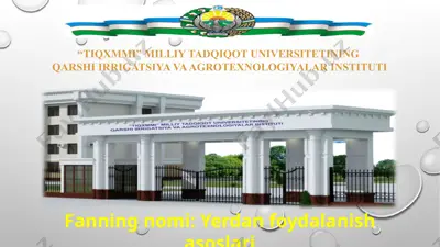 yerdan foydalanish asoslari — PPTX