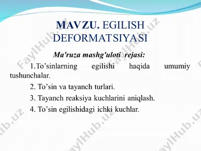 deformatsiya turlari — PPT