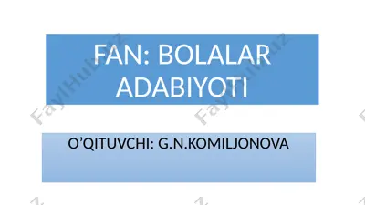 bolalar adabiyoti — PPTX