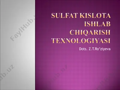 sulfat kislota — PPT