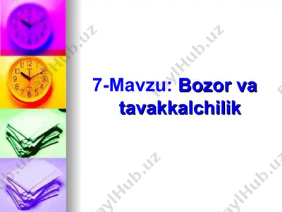 bozor va tavakkalchilik — PPT