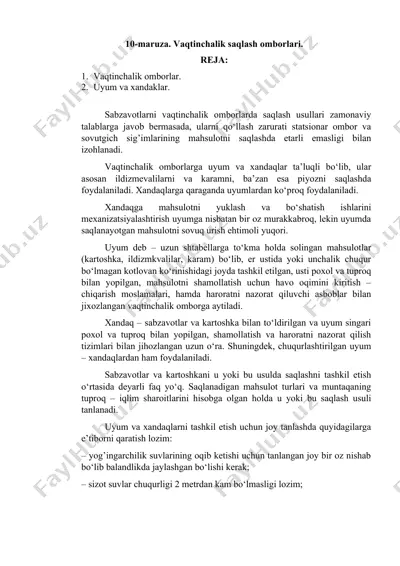 vaqtinchalik saqlash omborlari — DOCX