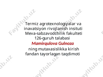 sutnisaqlash va qayta ishlash texnologiyasi — PPTX