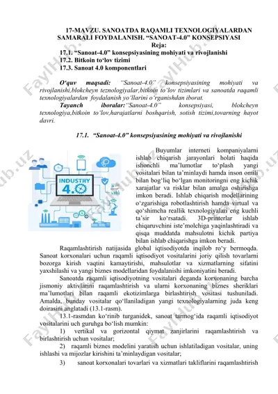 "sanoat-4.0" konsepsiyasi — DOC