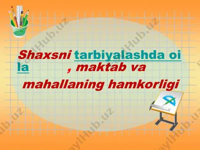 shaxsnitarbiyalashda oila, maktab va mahallaning hamkorligi — PPT