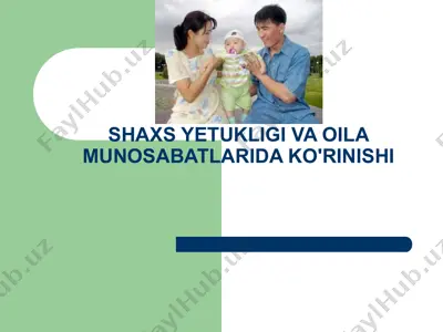 yosh avlod tarbiyasi — PPTX