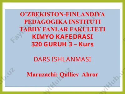 dars ishlanmasi — PPTX