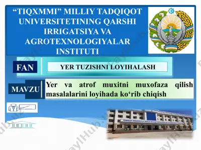 yer tuzishni loyihalash — PPTX