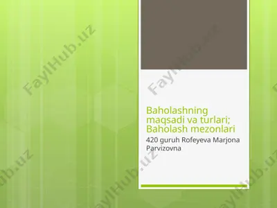 baholash — PPTX