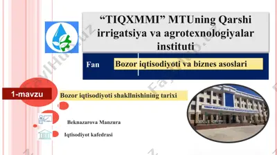 bozoriqtisodiyotishakllanishining tarixi — PPTX
