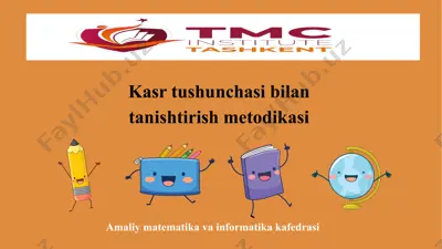 kasrtushuncha sibilan tanishtirish metodikasi — PPTX