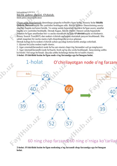 ikkilik qidiruv daraxti — DOCX