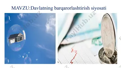davlatning barqarorlashtirish siyosati — PPTX