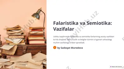 falaristika va semiotika: vazifalar — PPTX