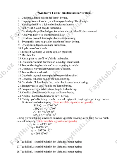 geodeziya 1-qism — DOCX