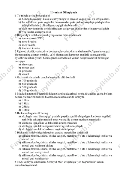 to‘rtinchi avlod bioyoqilg'isi — DOCX