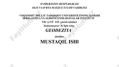 geodeziya fani — PPTX