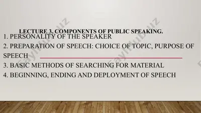 components of public speaking — PPTX